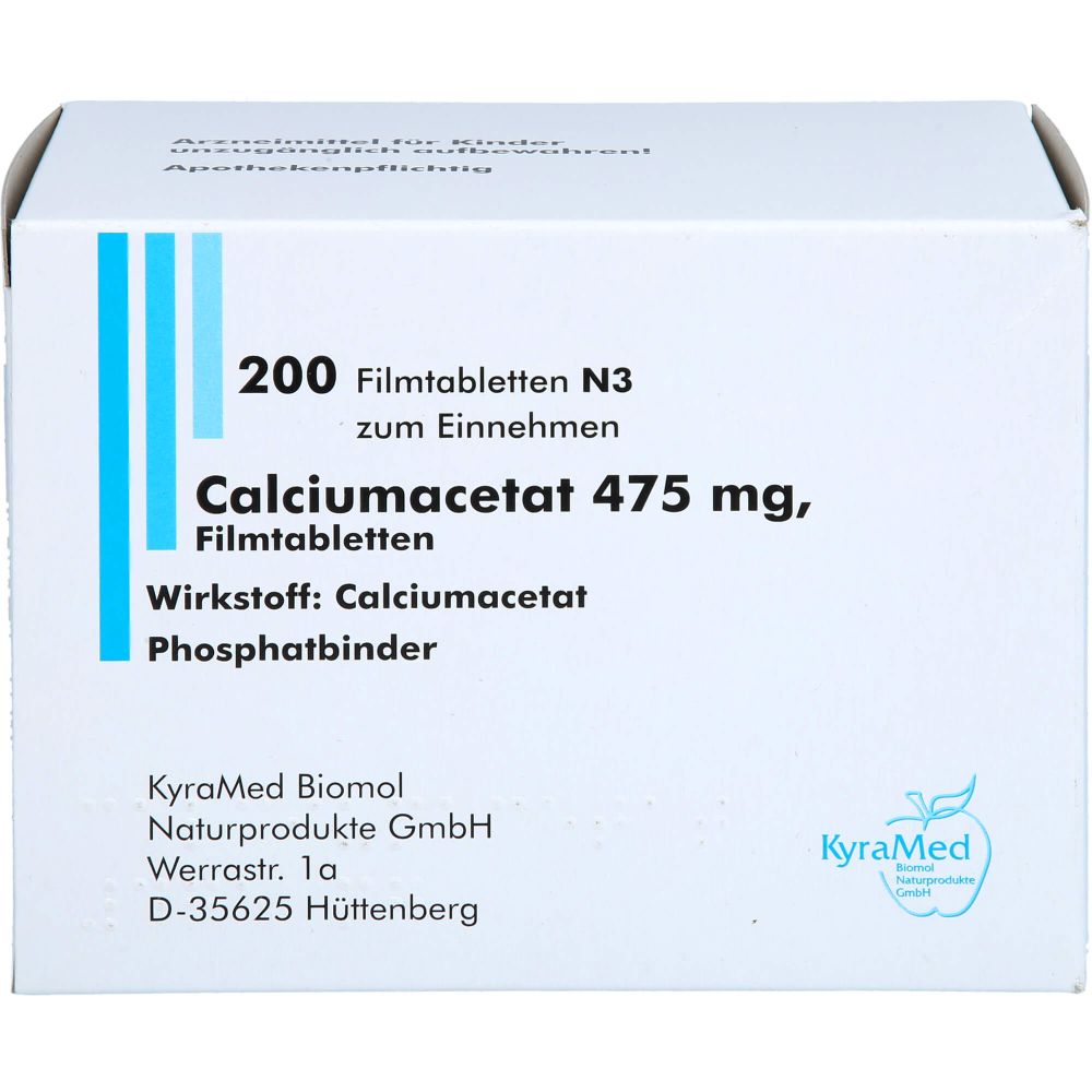 Calciumacetat 475 mg Filmtabletten 200 St