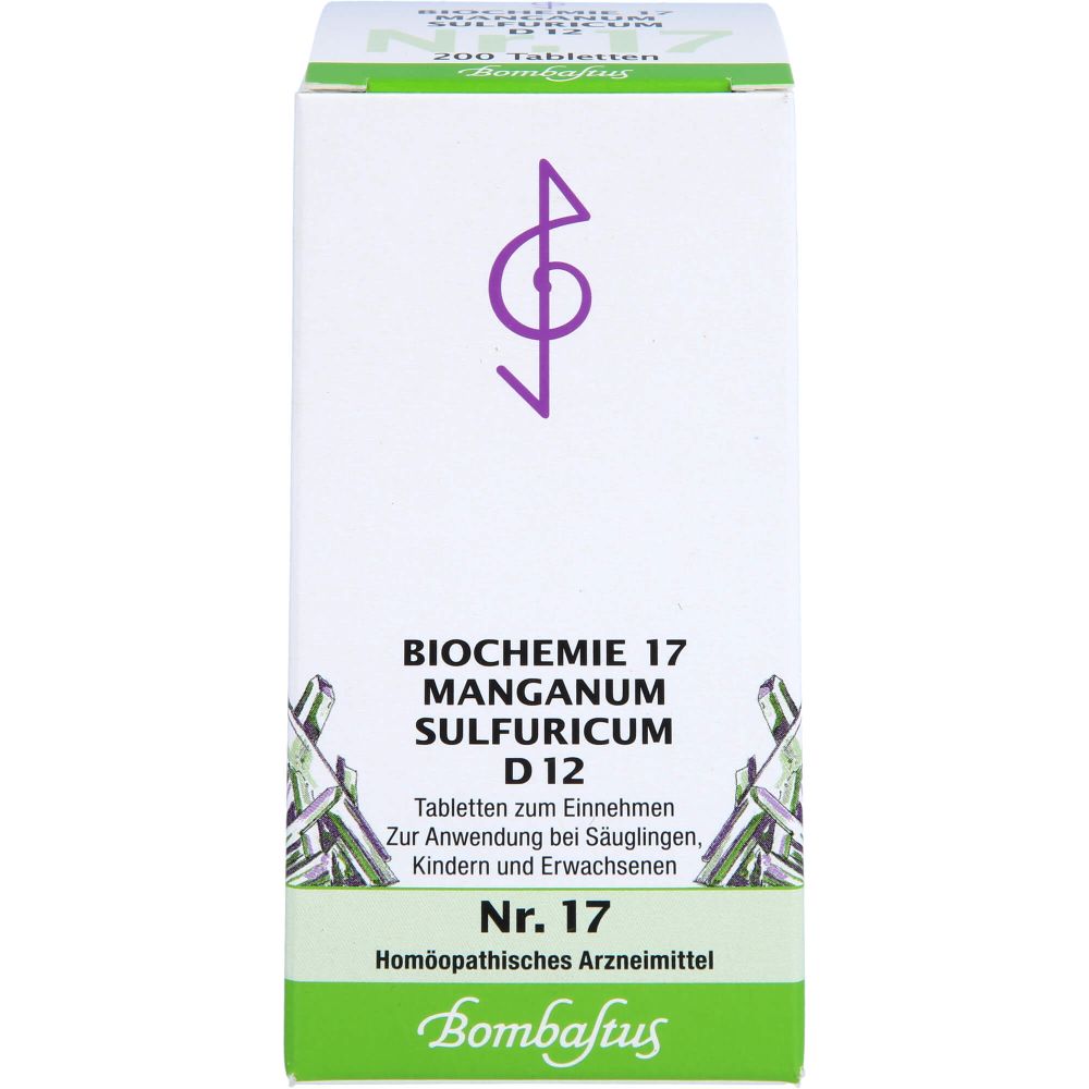 Biochemie 17 Manganum sulfuricum D 12 Tabletten 200 St