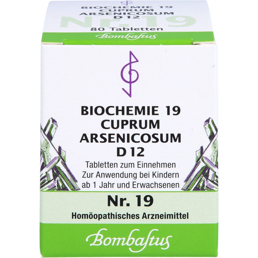 Biochemie 19 Cuprum arsenicosum D 12 Tabletten 80 St