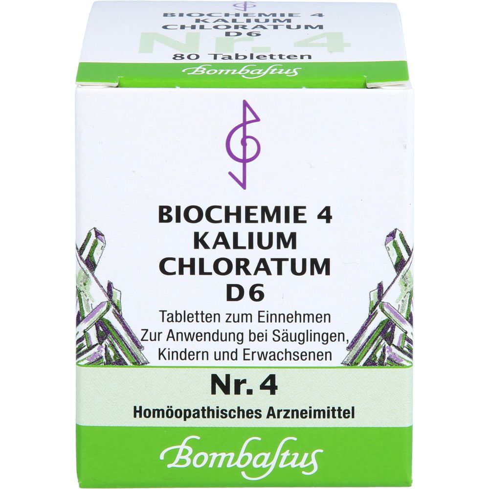 Biochemie 4 Kalium chloratum D 6 Tabletten 80 St
