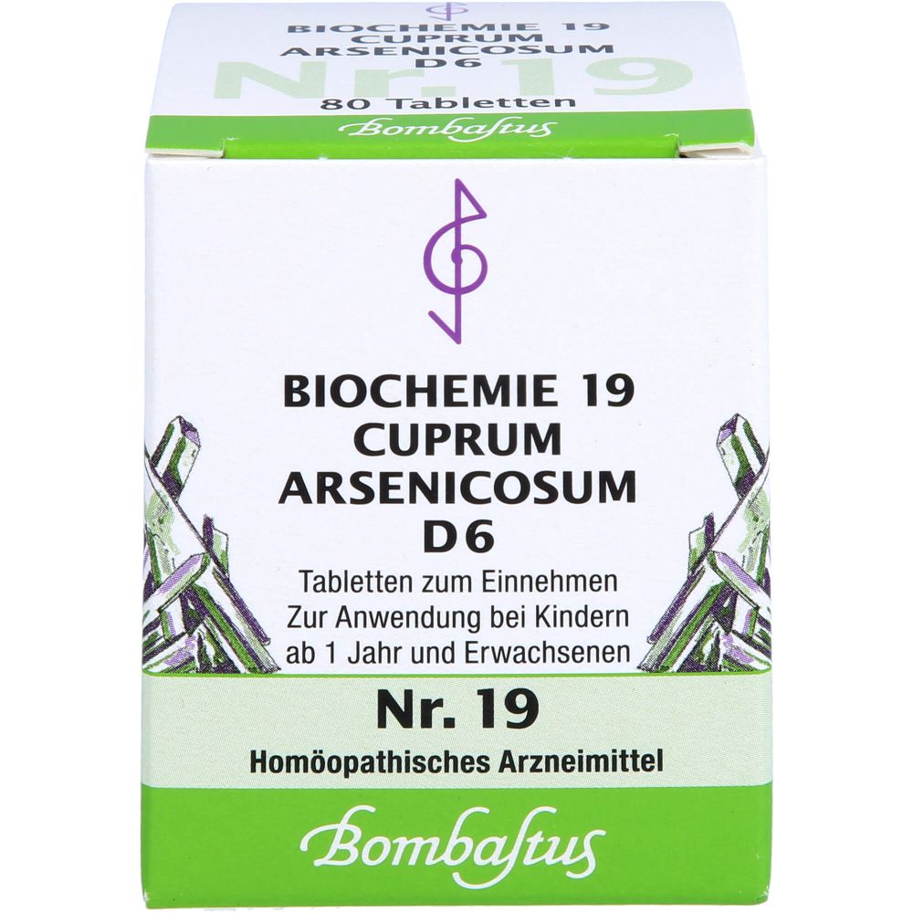 Biochemie 19 Cuprum arsenicosum D 6 Tabletten 80 St