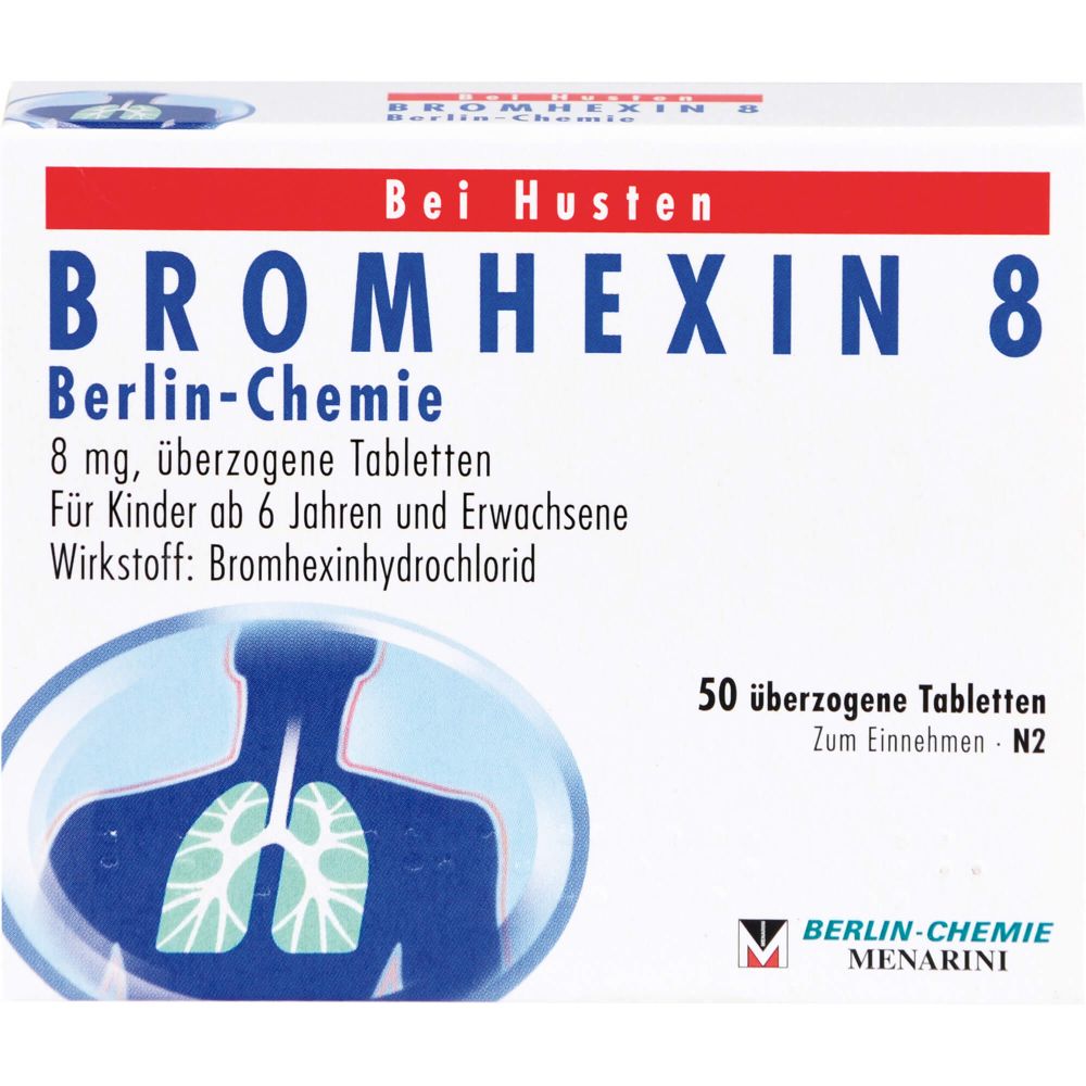 Bromhexin 8 Berlin Chemie überzogene Tabletten 50 St
