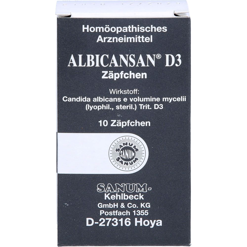 Albicansan D 3 Zäpfchen 10 St