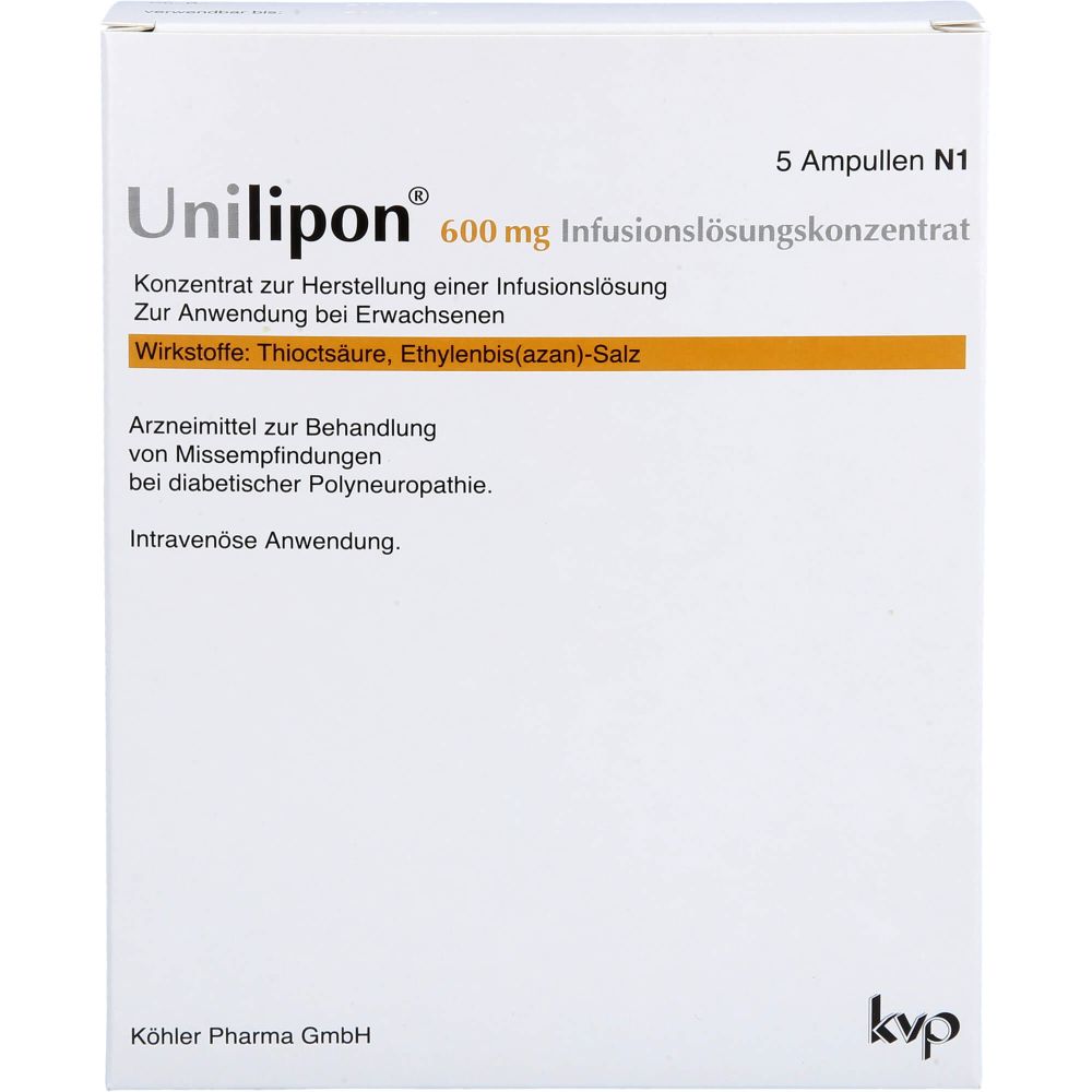 Unilipon 600 Infusionslösungskonzentrat 5 St