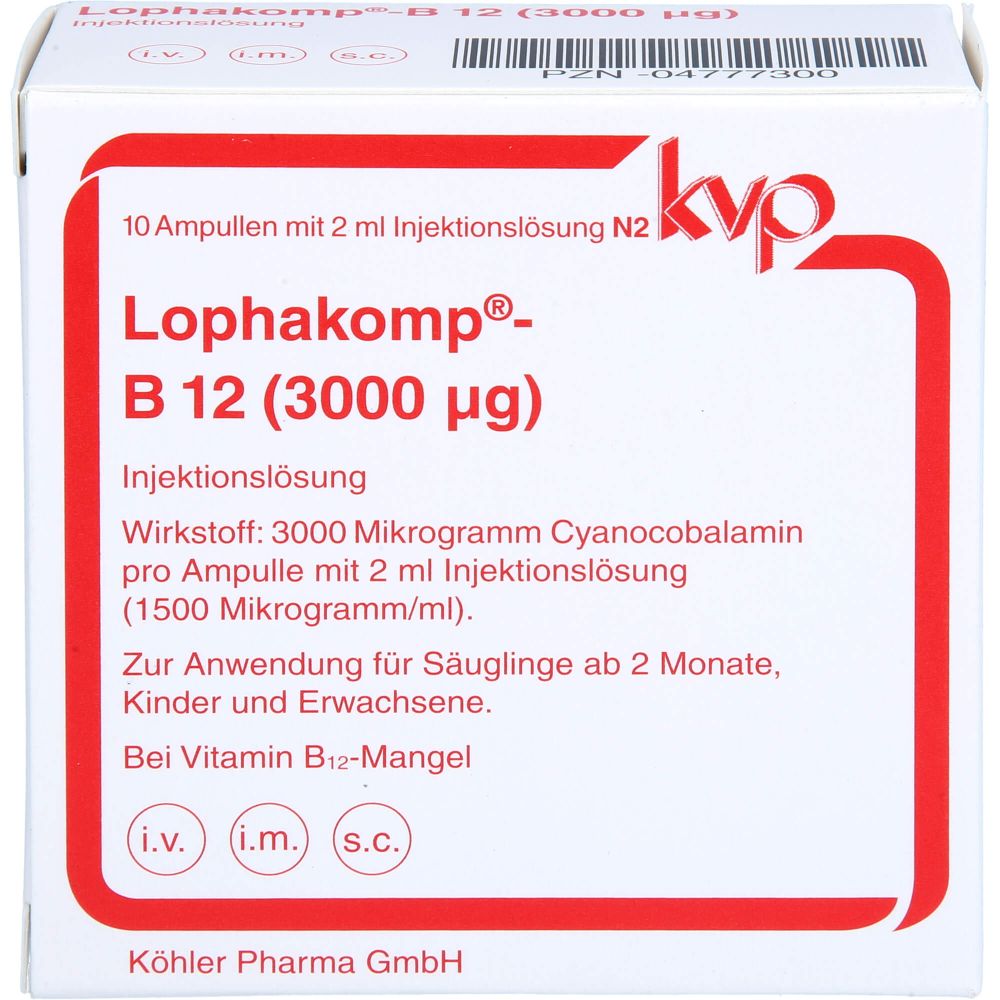 Lophakomp B12 3.000 µg Injektionslösung 20 ml