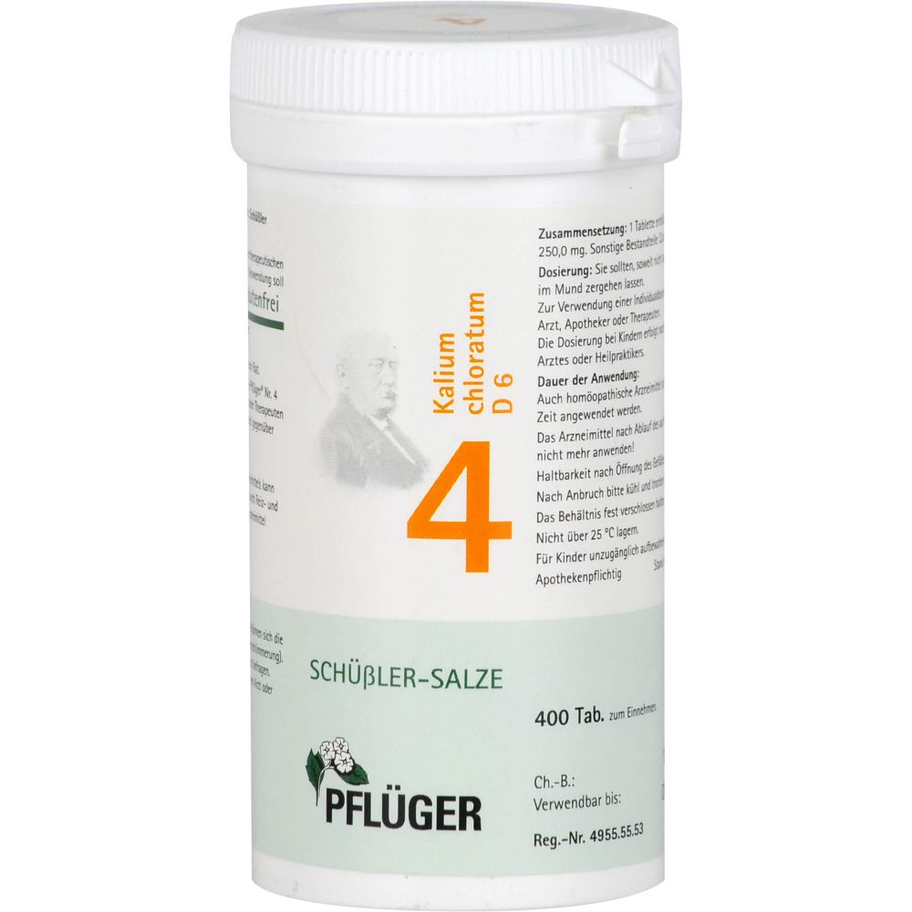Biochemie Pflüger 4 Kalium chloratum D 6 Tabletten 400 St
