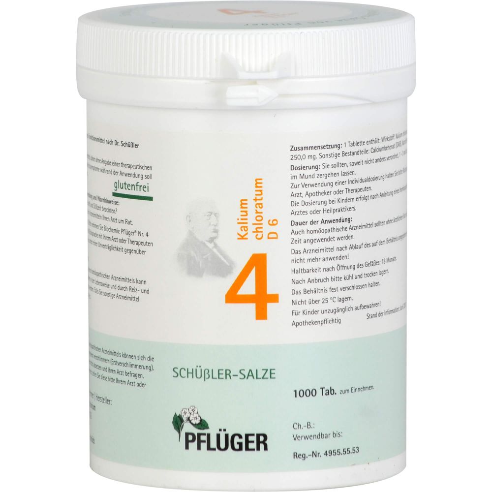 Biochemie Pflüger 4 Kalium chloratum D 6 Tabletten 1000 St