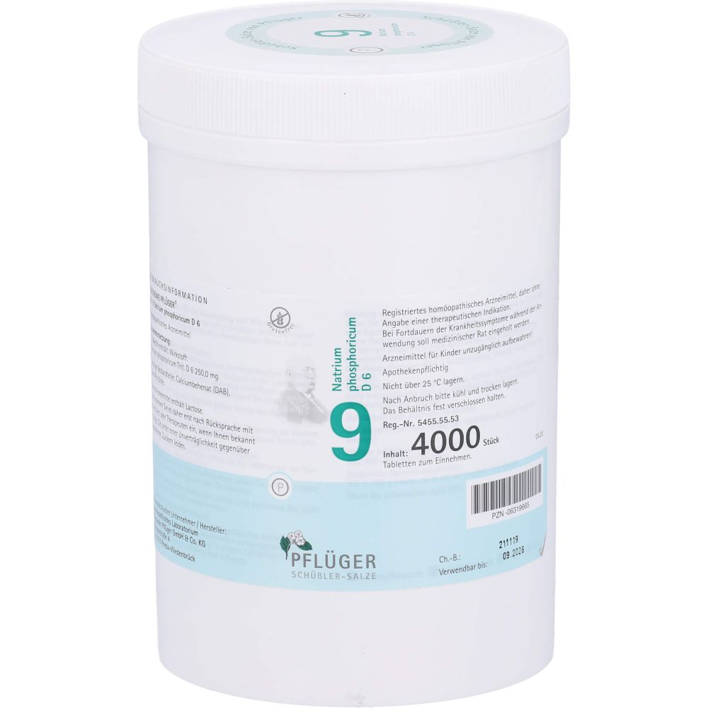 Biochemie Pflüger 9 Natrium phosphoricum D 6 Tabl. 4000 St