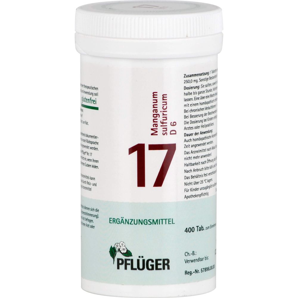 Biochemie Pflüger 17 Manganum sulfuricum D 6 Tabl. 400 St