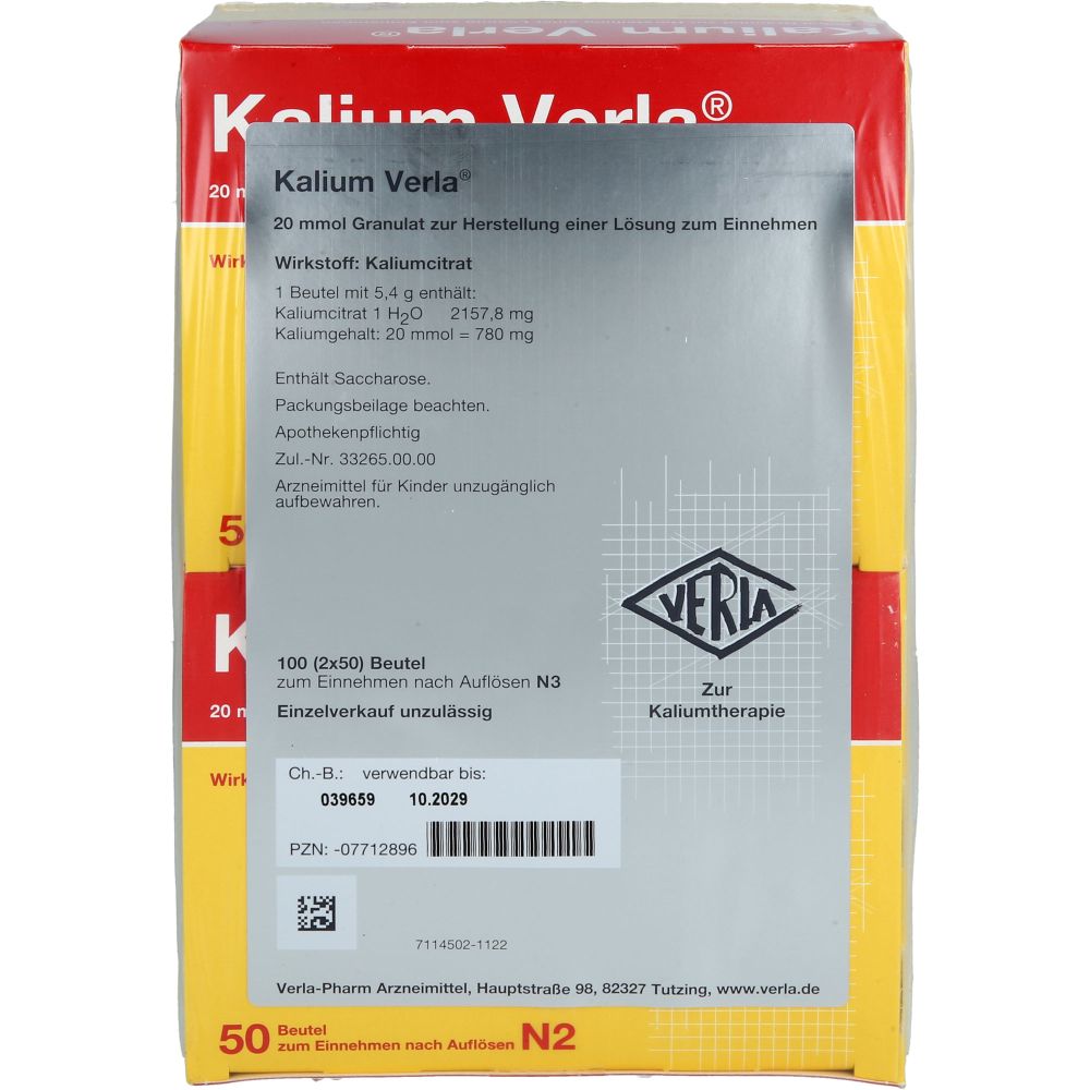 Kalium Verla Granulat Btl. 100 St