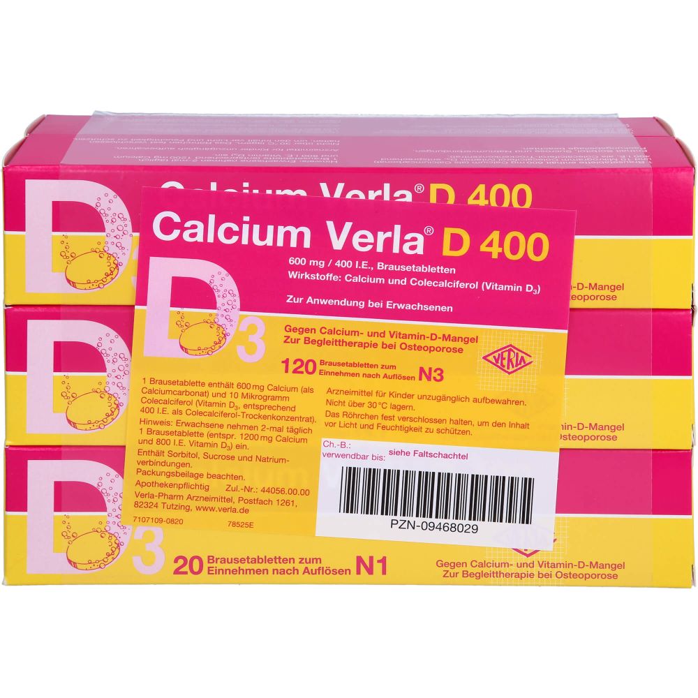 Calcium Verla D 400 Brausetabletten 120 St