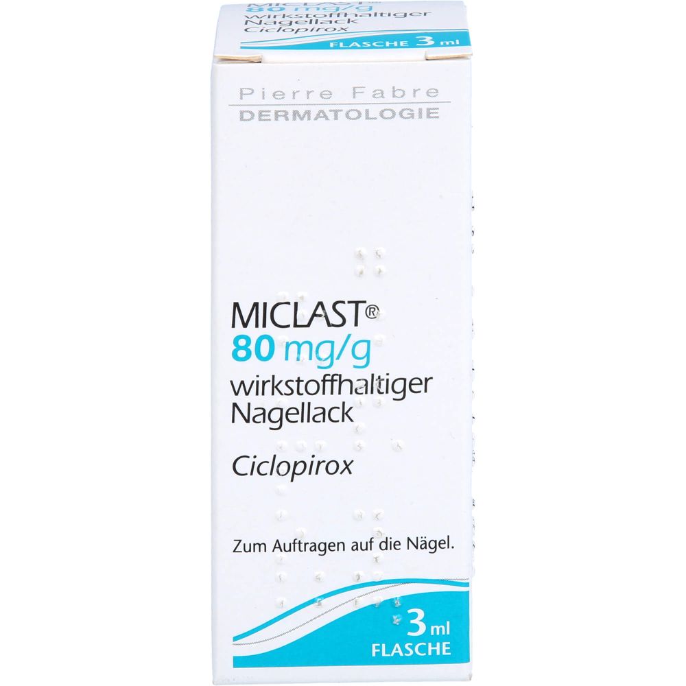 Miclast 80 mg/g wirkstoffhaltiger Nagellack 3 ml