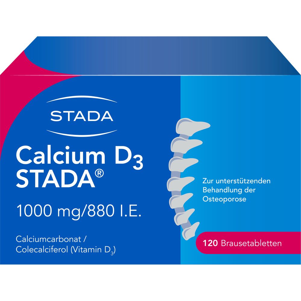 Calcium D3 Stada 1000 mg/880 I.E. Brausetabletten 120 St