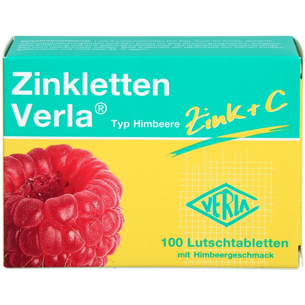 Zinkletten Verla Himbeere Lutschtabletten 100 St