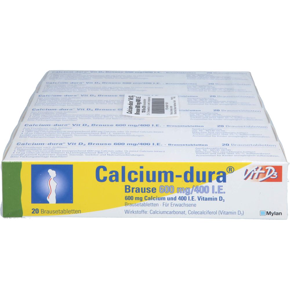 Calcium Dura Vit D3 Brause 600 mg/400 I.E. 120 St