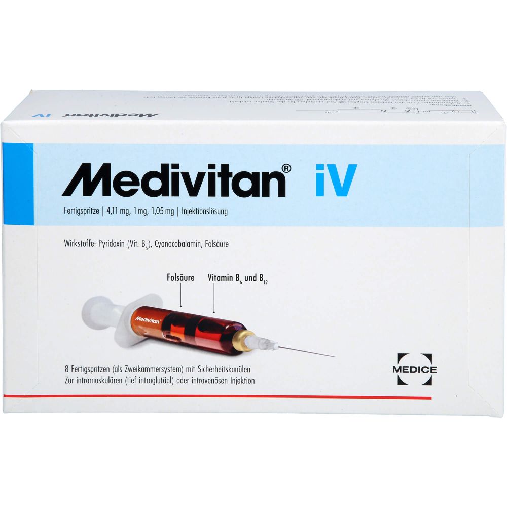 Medivitan iV Injektionslösung in Zweikammerspritze 8 St