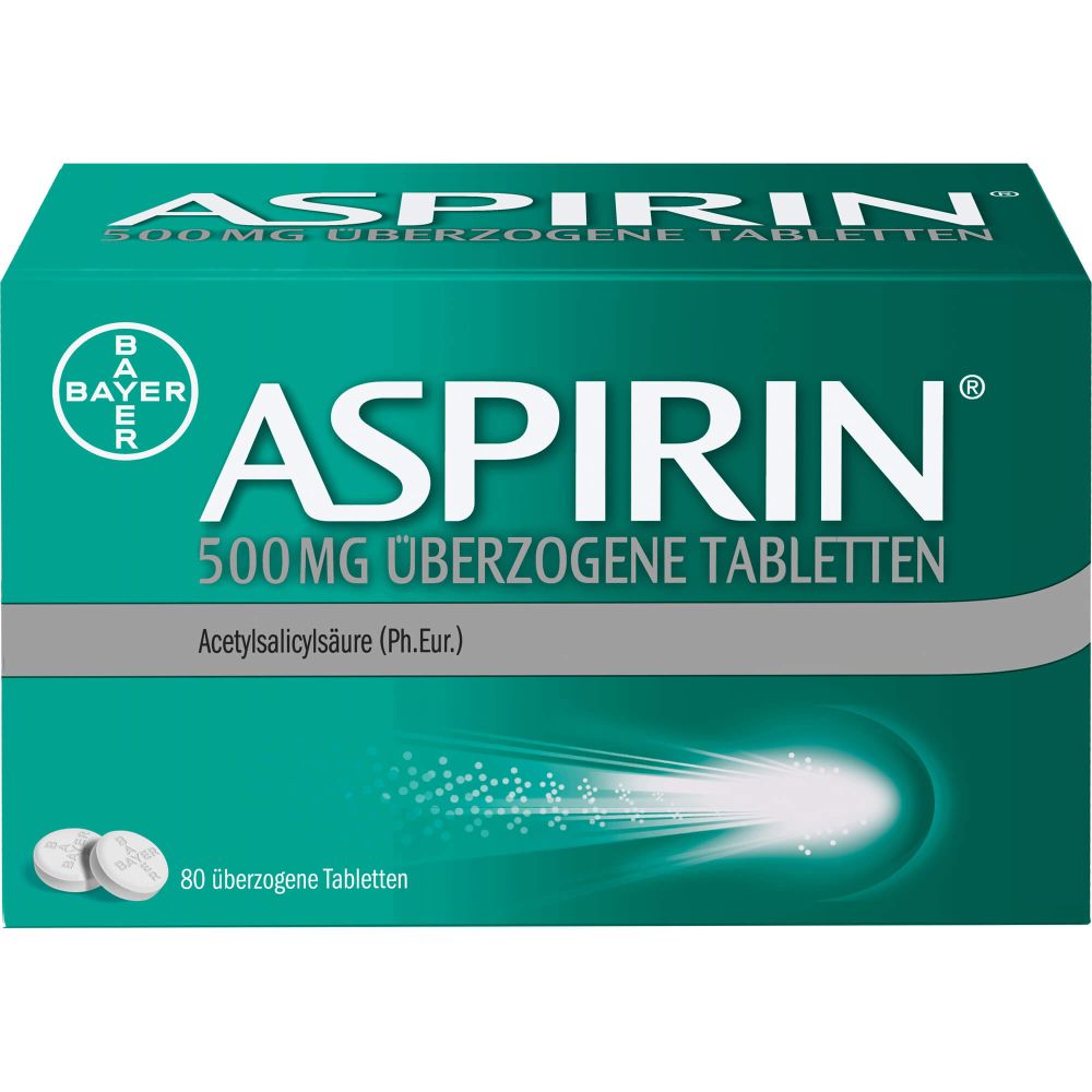 Aspirin 500 mg überzogene Tabletten 80 St