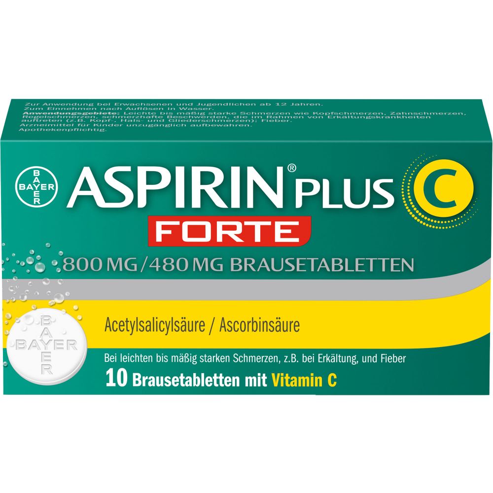 Aspirin plus C forte 800 mg/480 mg Brausetabletten 10 St