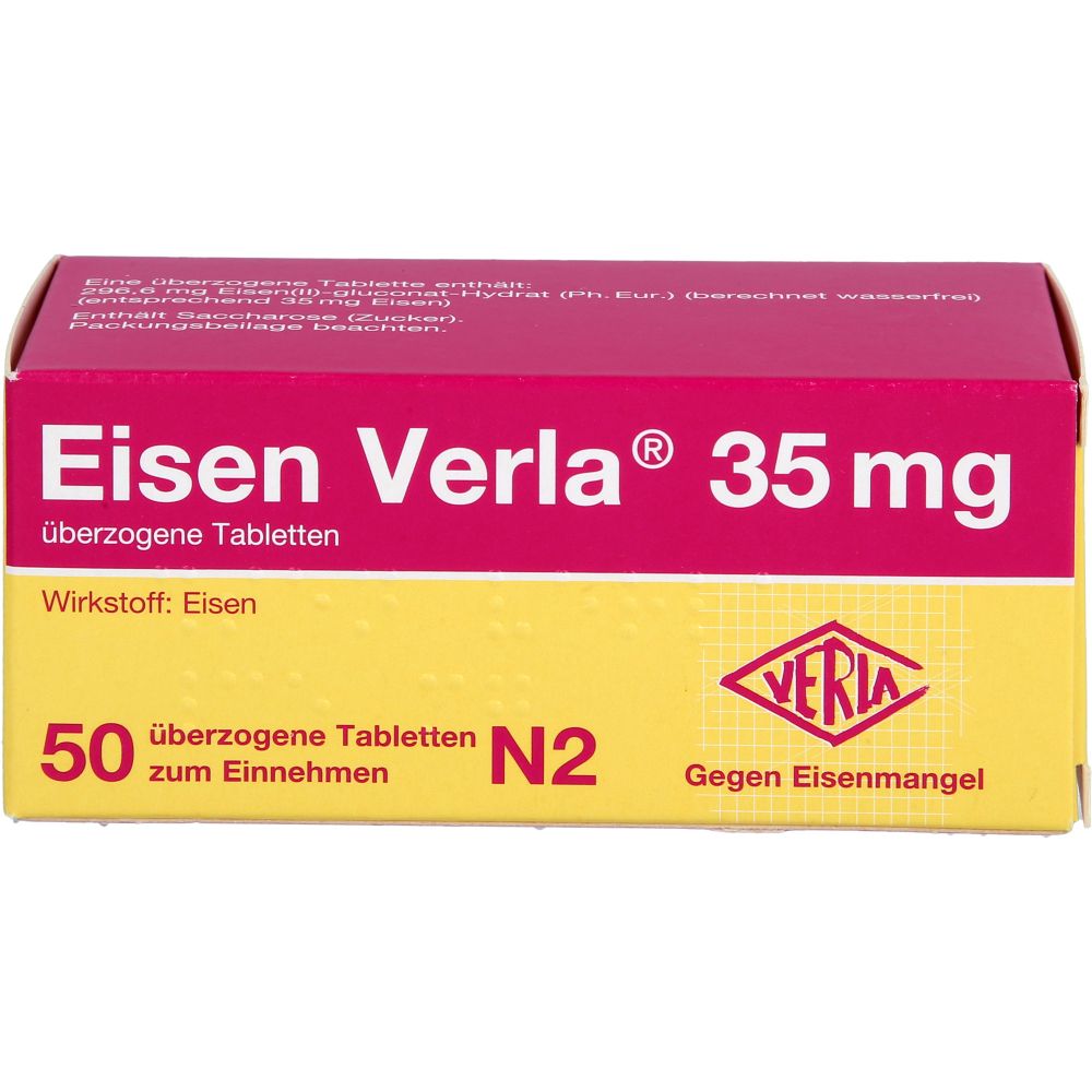 Eisen Verla 35 mg überzogene Tabletten 50 St