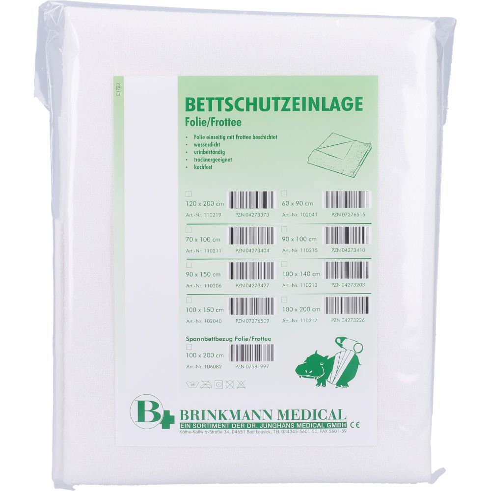 Bettschutzeinlage Folie Frottee 100x200 cm 1 St