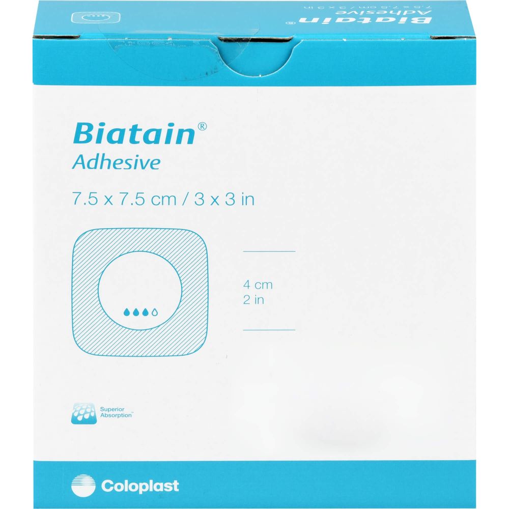 Biatain Schaumverband 7,5x7,5 cm selbst haftend 10 St