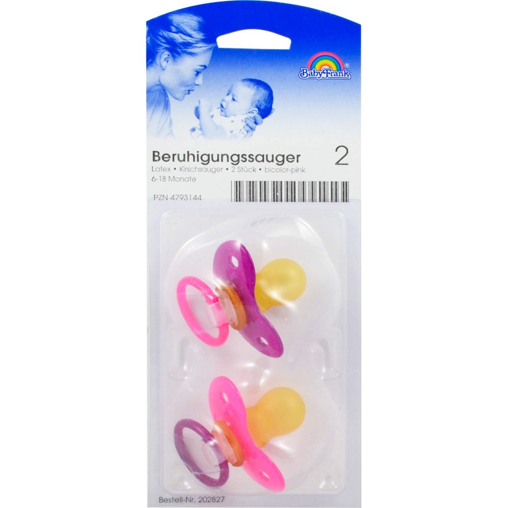 Beruhigungssauger Kirsche Lat.6-18 M.bicol.pink 2 St