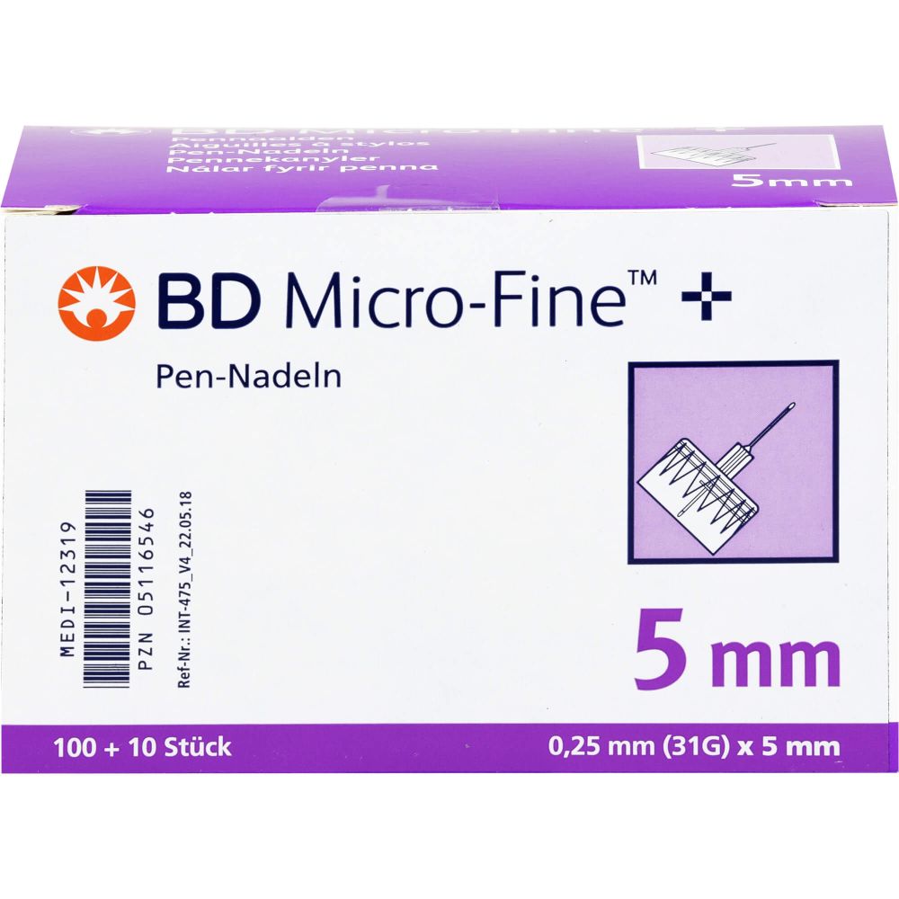 Bd Micro-Fine+ 5 Pen-Nadeln 0,25x5x110 mm 110 St