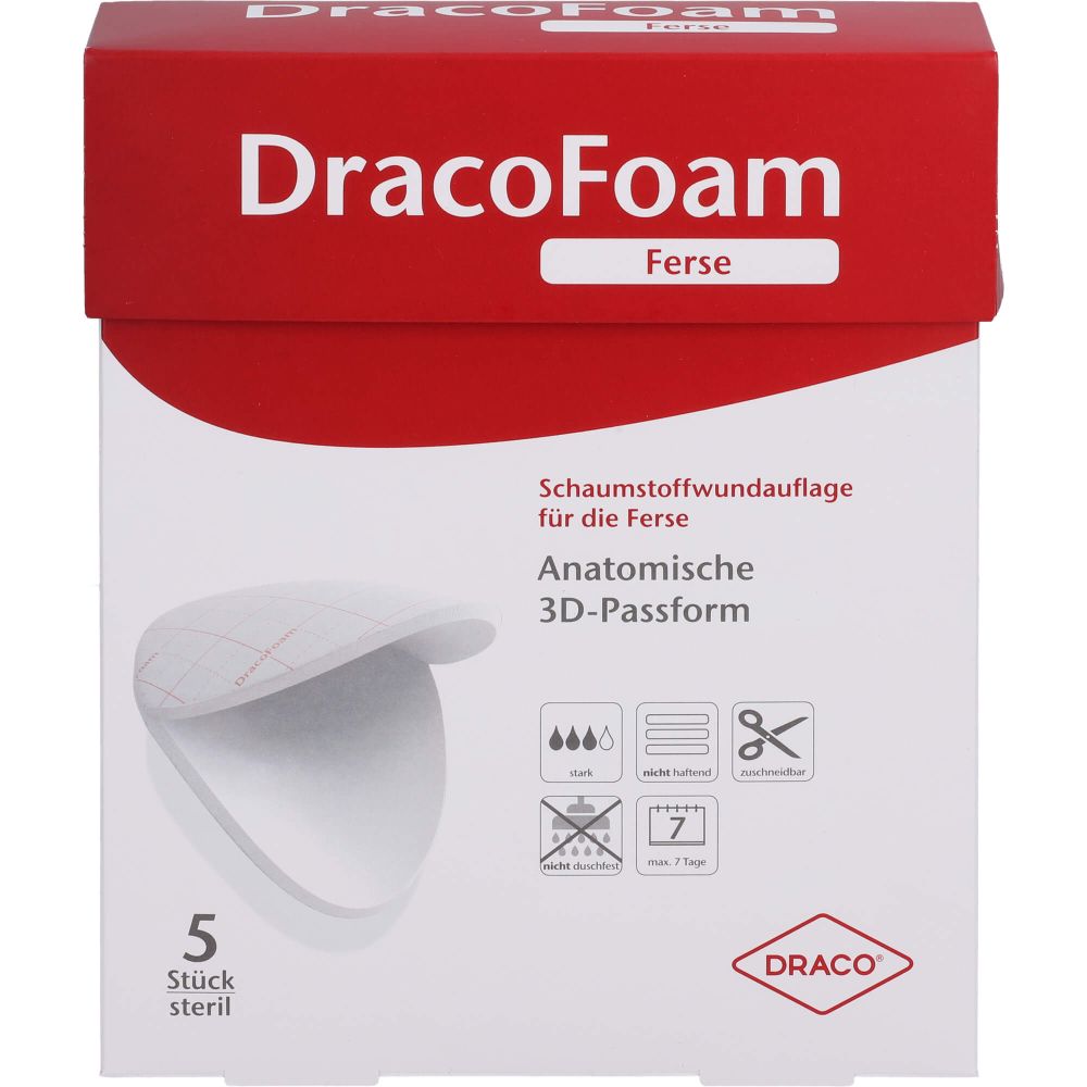 Dracofoam Schaumstoff Wundauflage Ferse 5 St