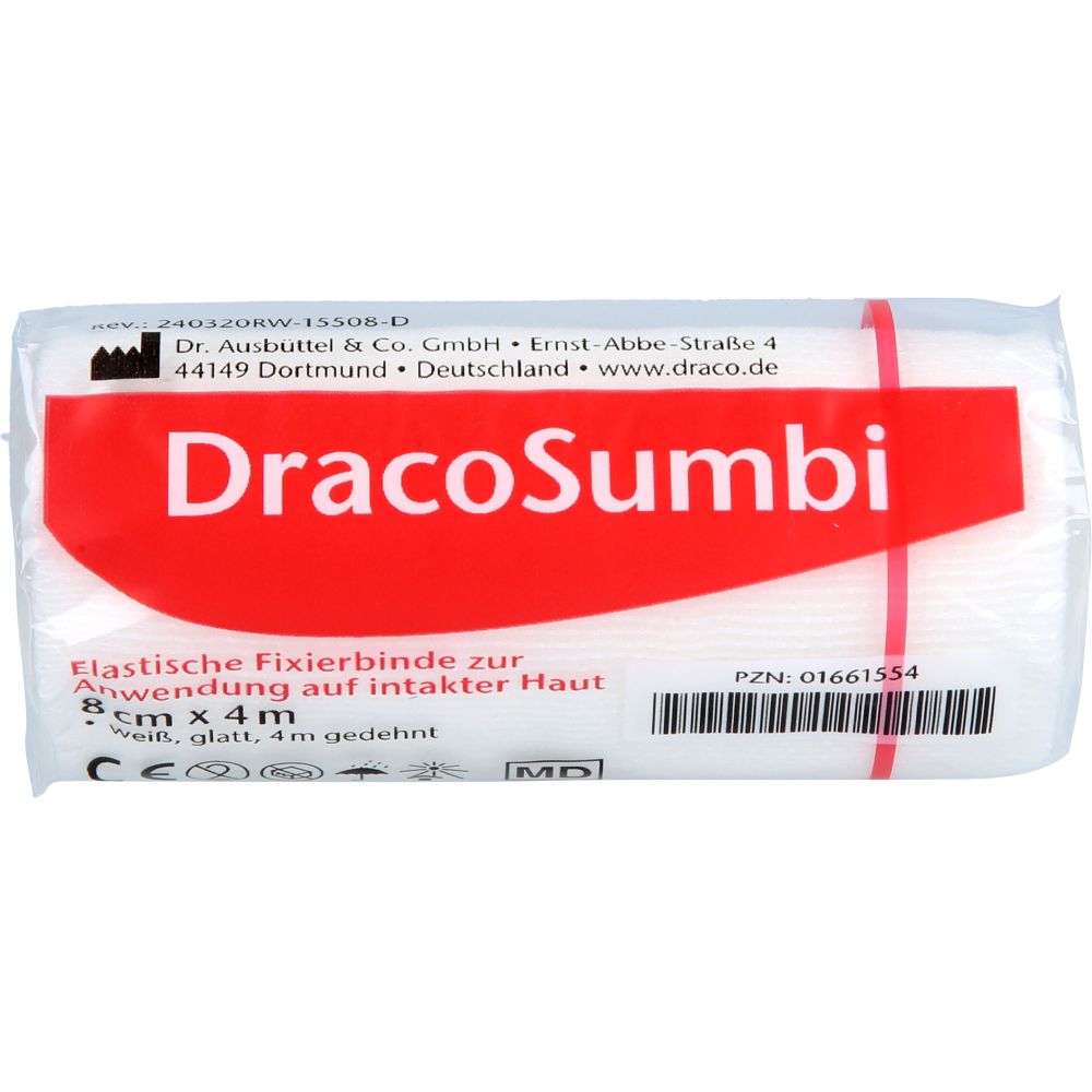 Dracosumbi Fixierbinde 8 cmx4 m weiß 1 St