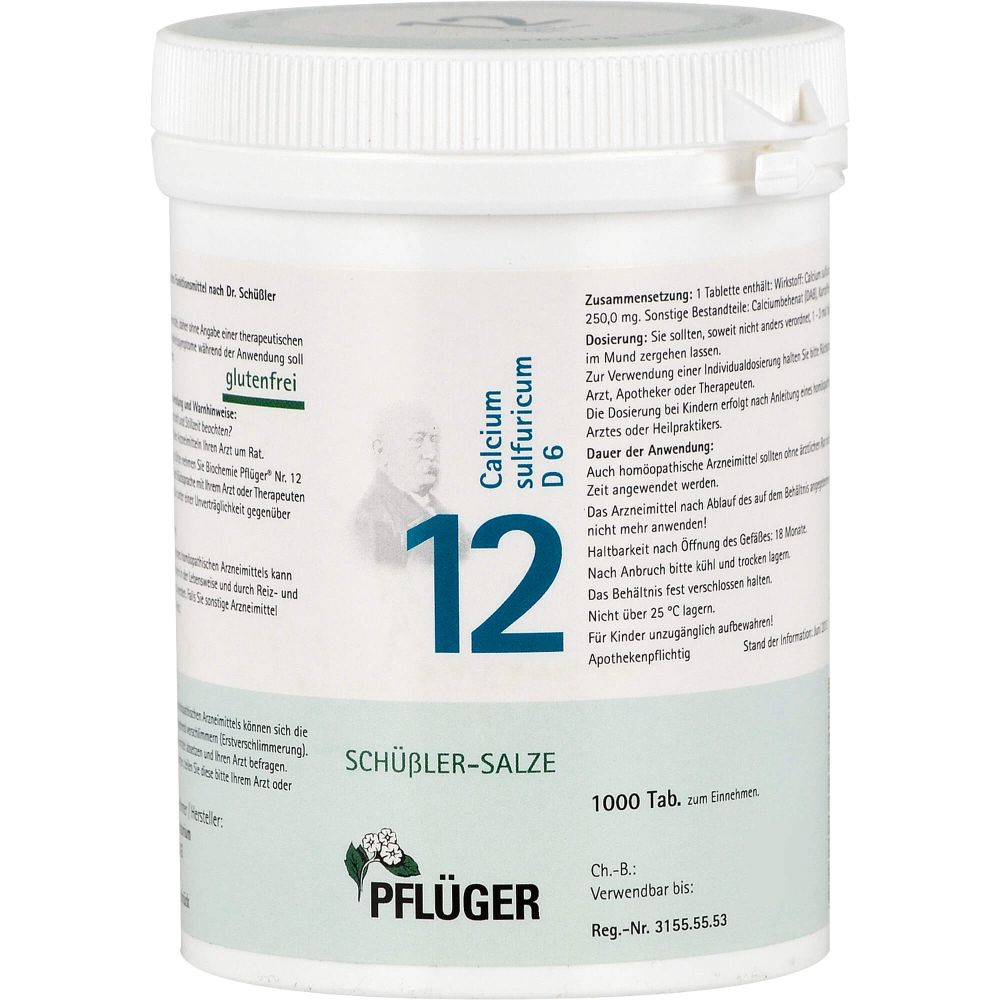 Biochemie Pflüger 12 Calcium sulfuricum D 6 Tabl. 1000 St