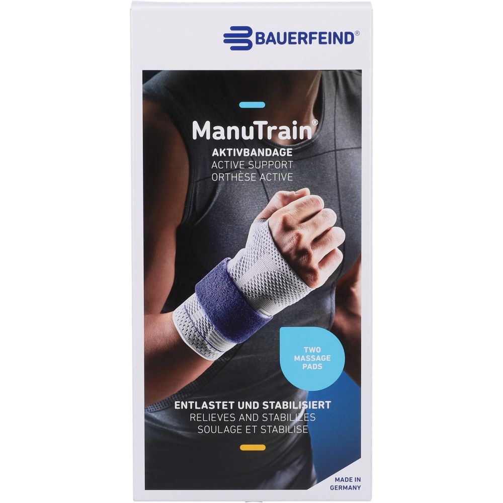 Manutrain Handgelenkbandage links Gr.3 schwarz 1 St