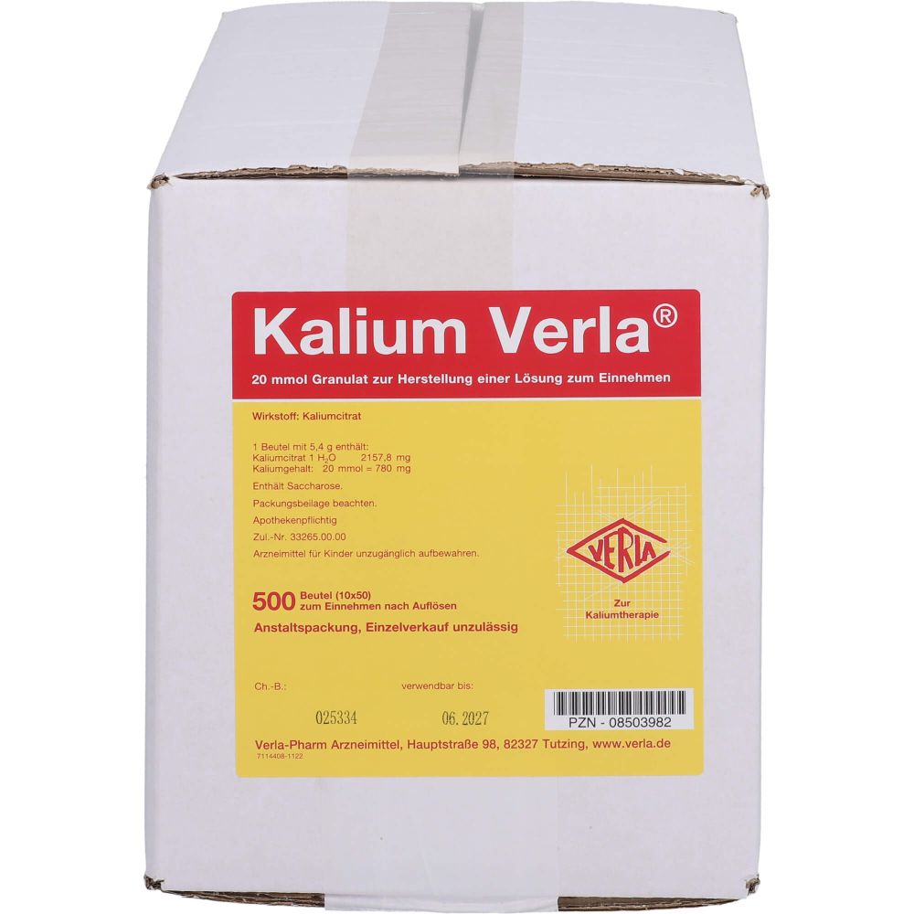 Kalium Verla Granulat Btl. 500 St