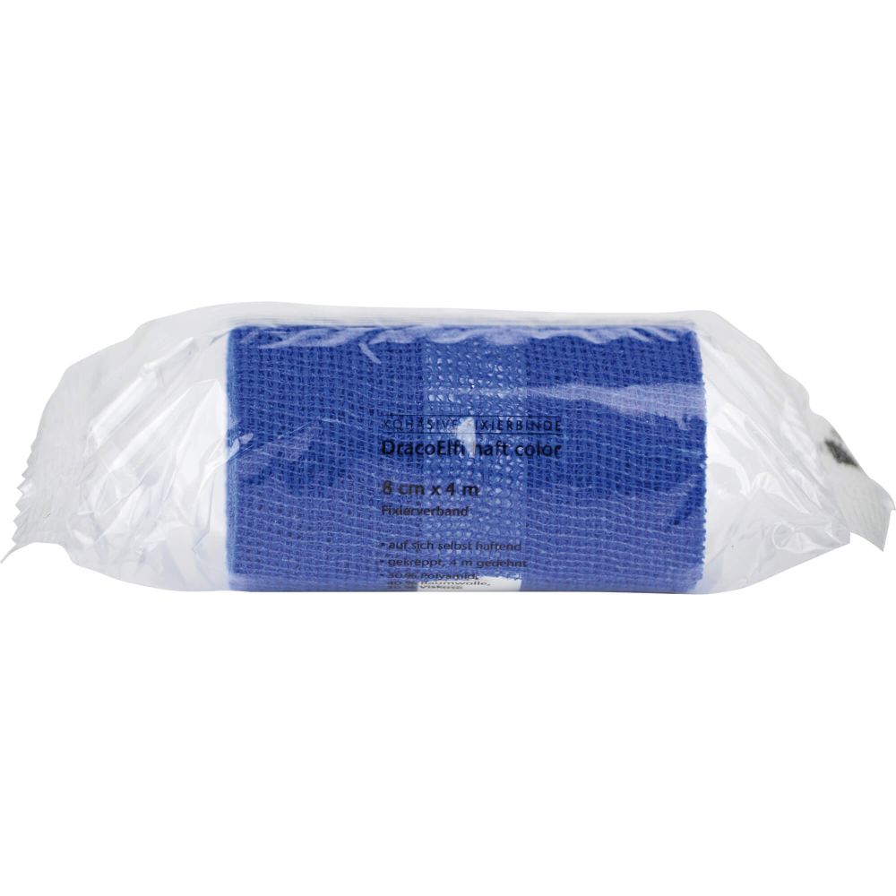 Dracoelfi haft color elast.Fixierb.8 cmx4 m blau 1 St