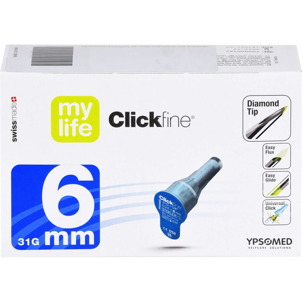Mylife Clickfine Pen-Nadeln 6 mm 31 G 100 St