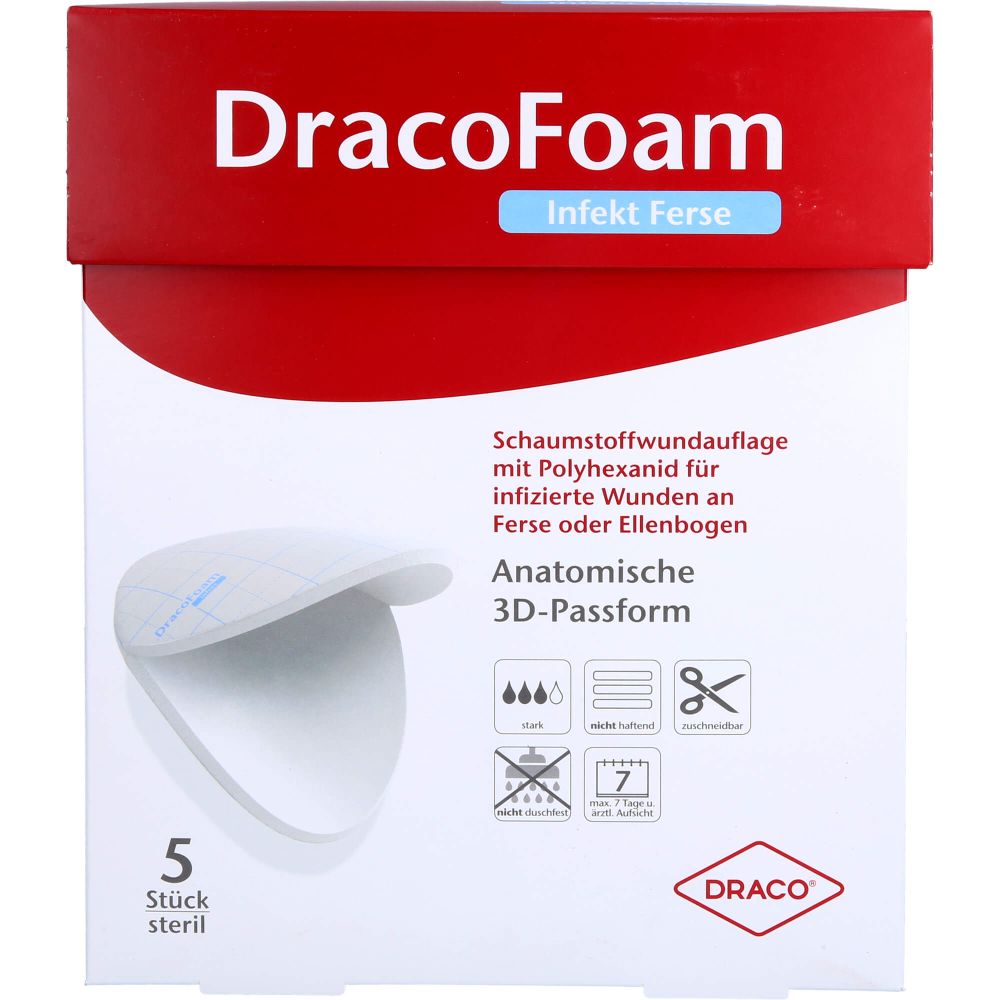 Dracofoam Infekt Schaumst.Wundauf.Ferse 5 St