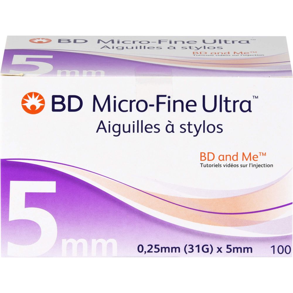 Bd Micro-Fine Ultra Pen-Nadeln 0,25x5 mm 31 G 100 St