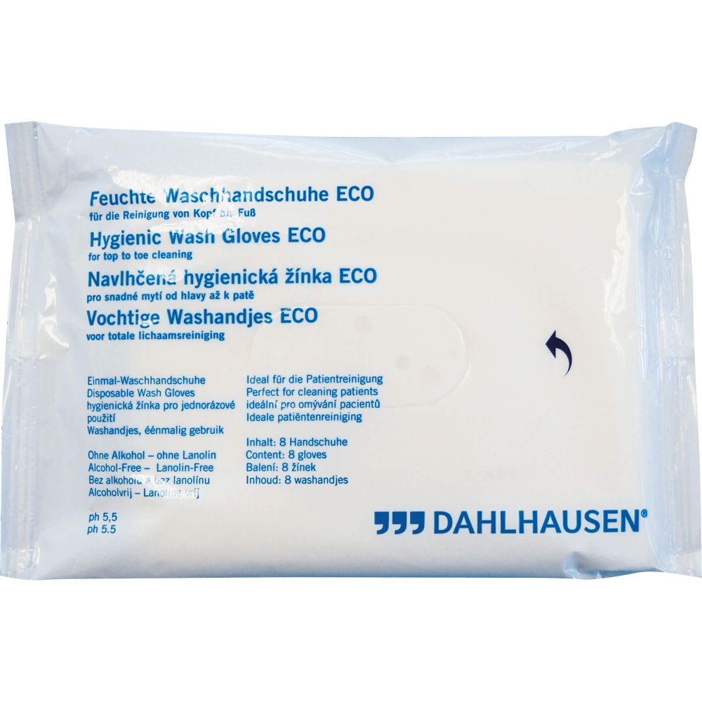 Waschhandschuhe Einmal Eco feucht 8 St