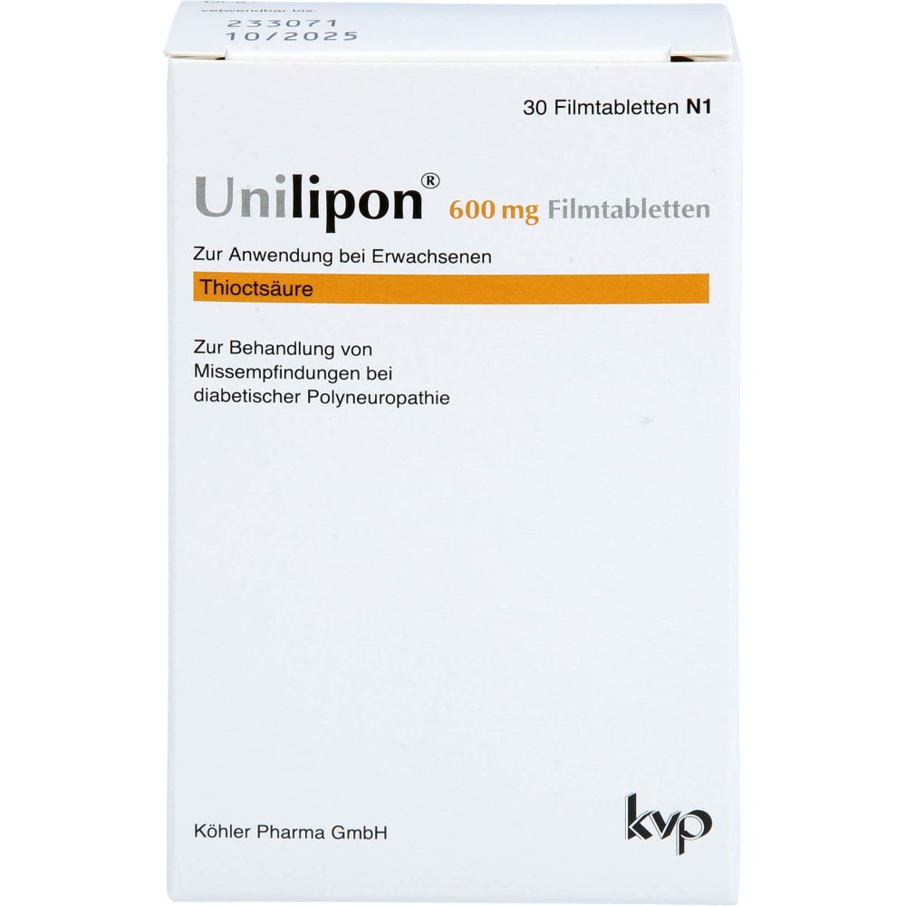 Unilipon 600 mg Filmtabletten 30 St