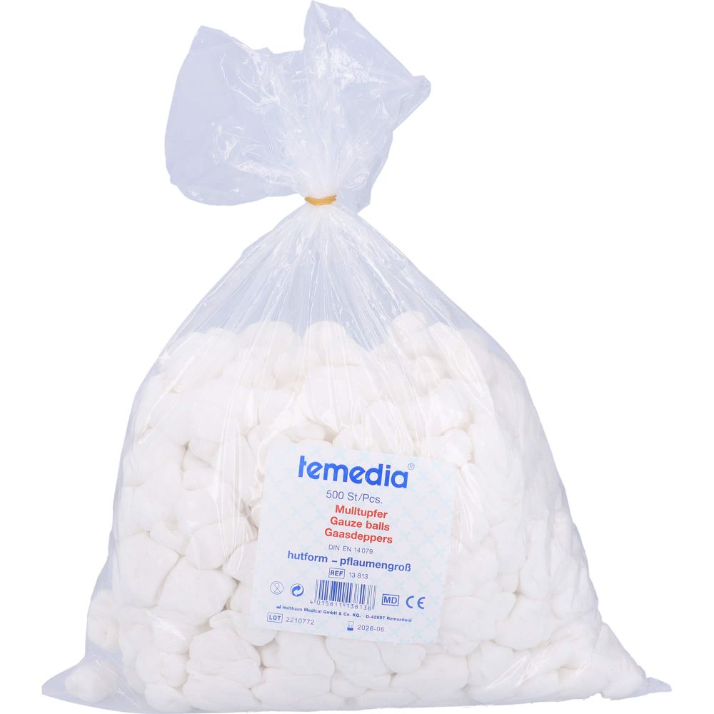 Mulltupfer pflaumengroß hutförmig unsteril 20fäd. 500 St