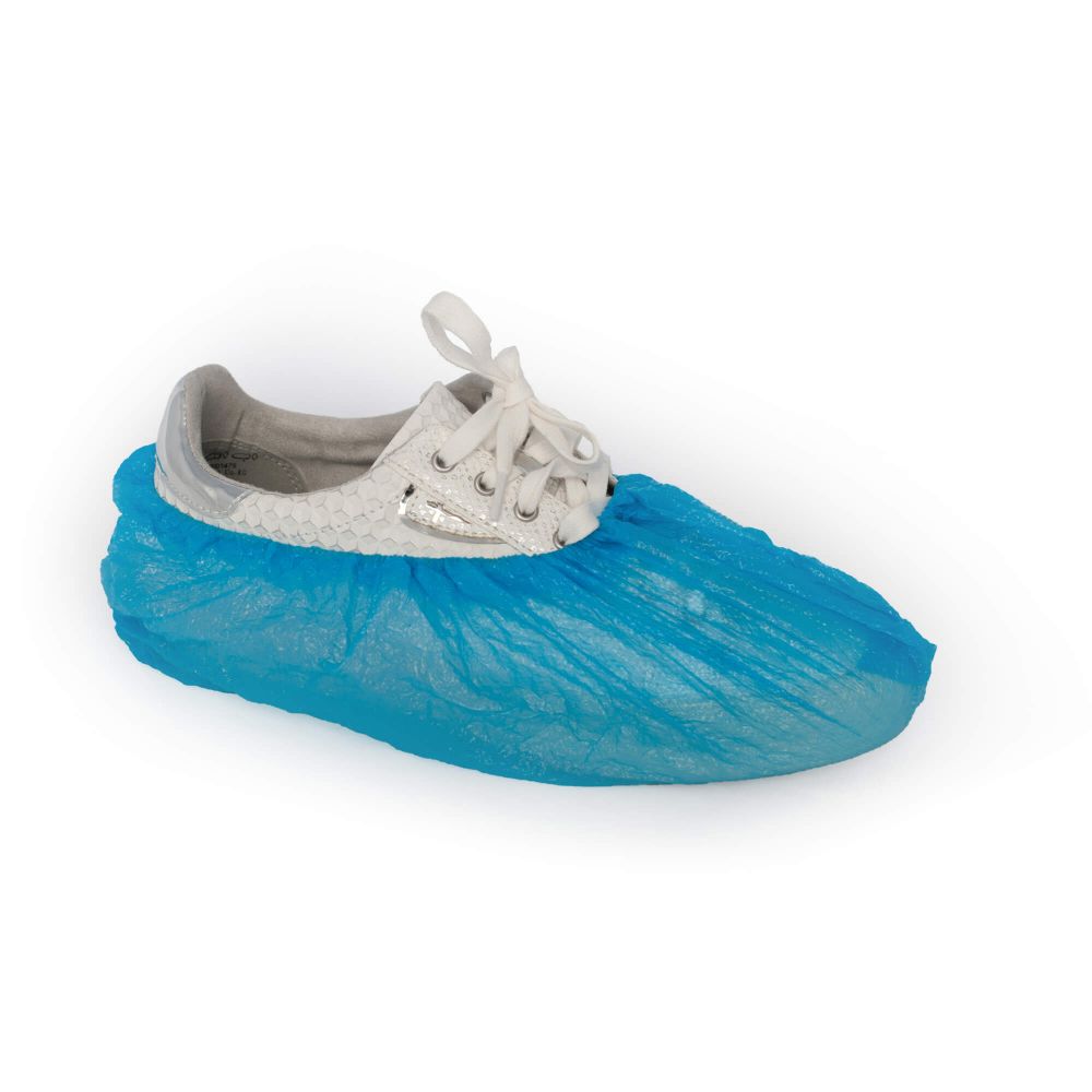 Einmal Überschuhe Kunststoff blau 10 St