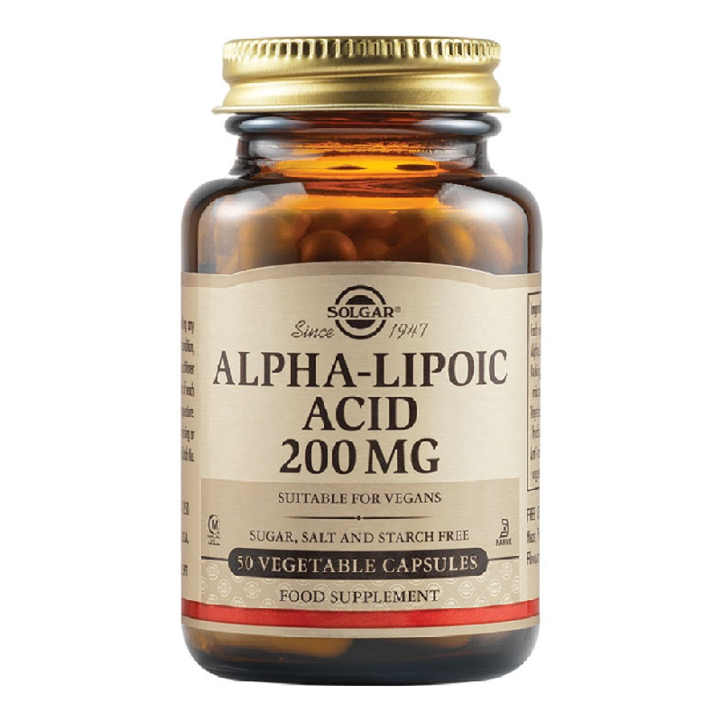 Acid Alfa-lipoic 200 mg, 50 capsule, Solgar