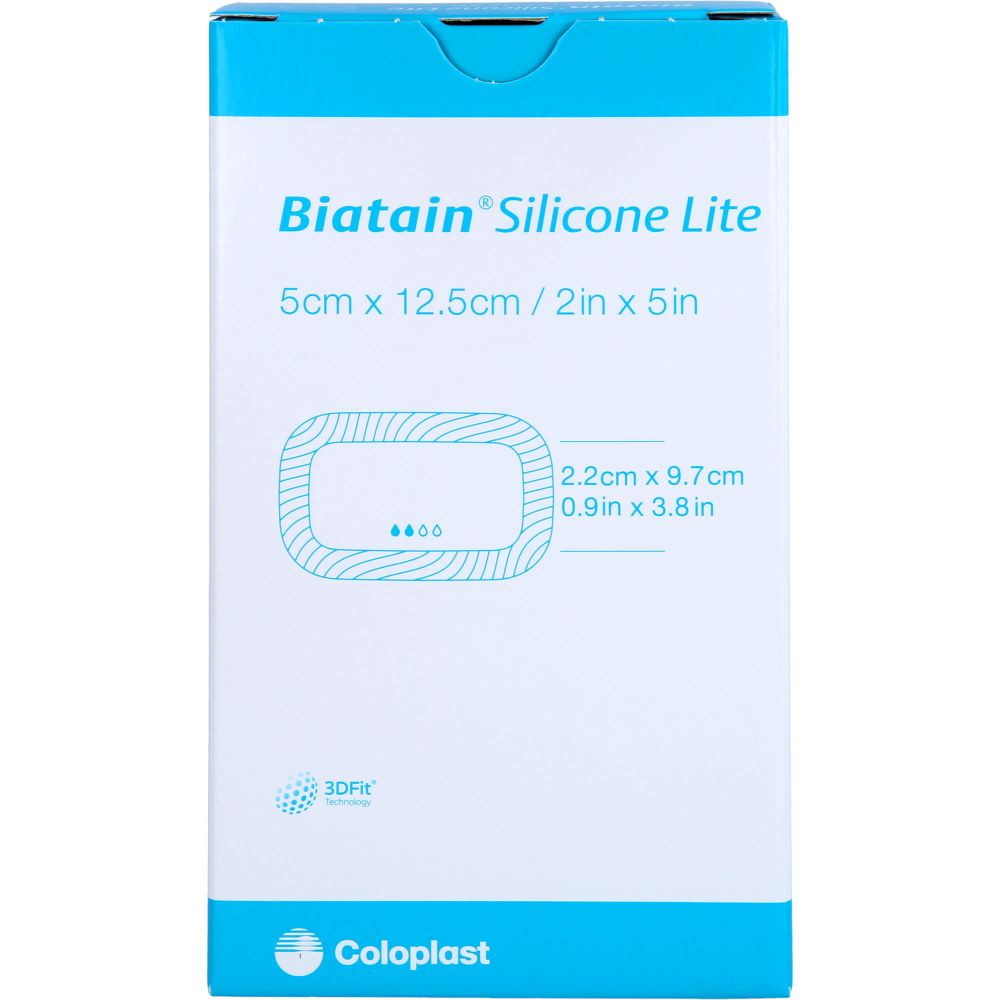 Biatain Silicone Lite Schaumverband 5x12,5 cm 5 St