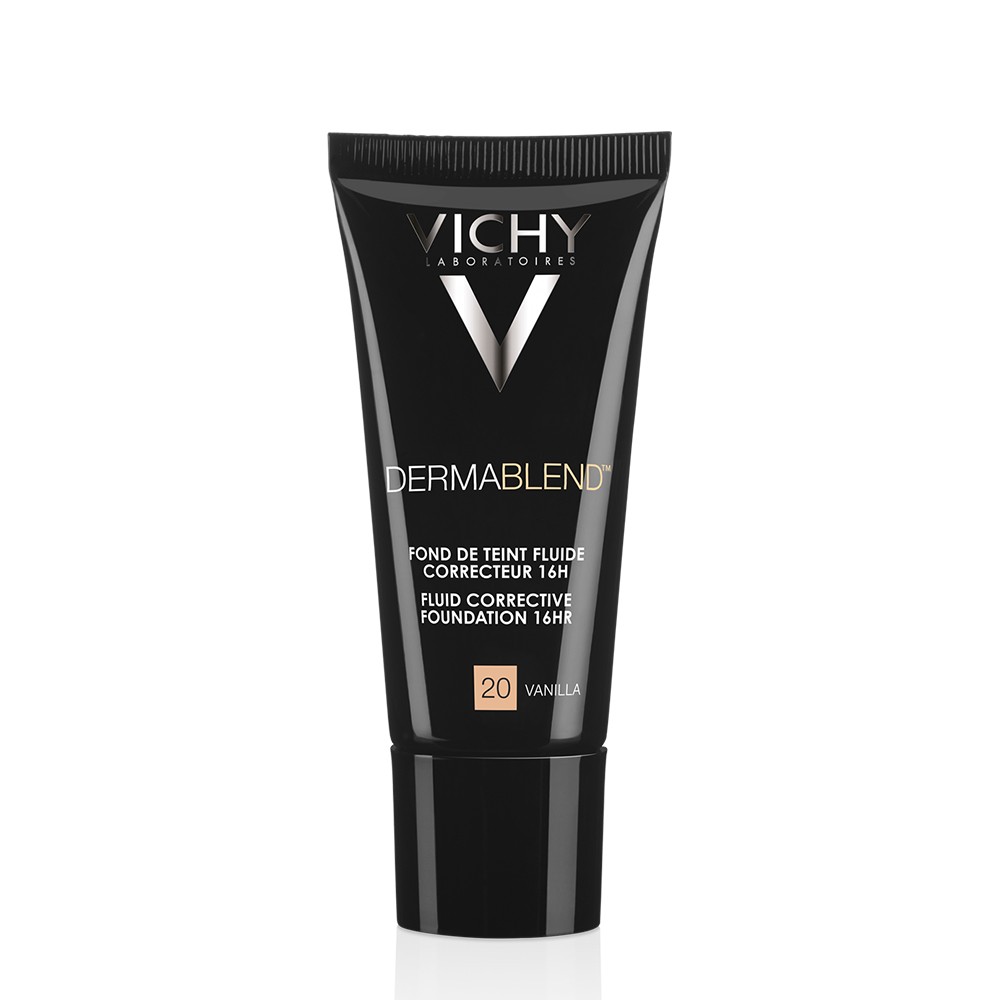 Fond de ten corector cu acoperire 16h Dermablend, Nuanta 20 Vanilla, 30 ml, Vichy