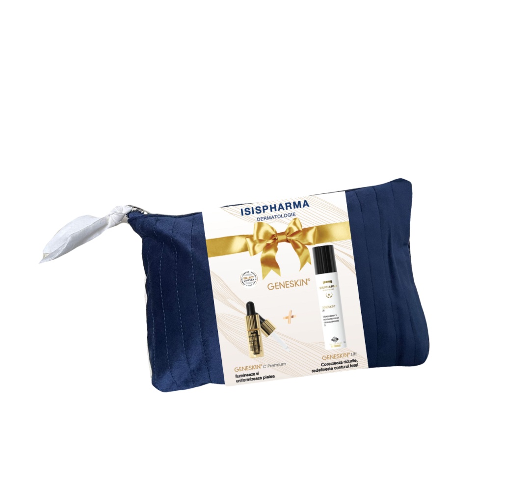 Pachet Promotional GeneSkin – Pouch Albastru Inchis Catifea, IsisPharma