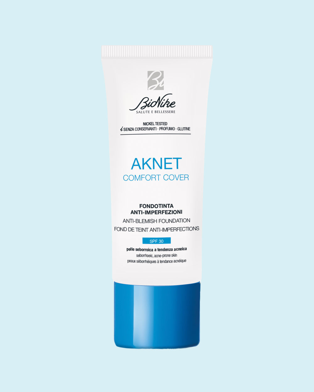 BioNike Aknet comfort cover fond de ten BEIGE SPF30 x 30 ml