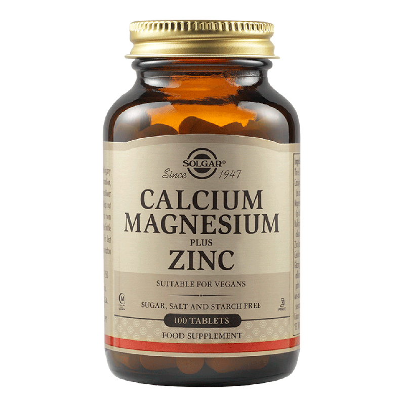 Calcium Magnesium + Zinc, 100 tablete, Solgar
