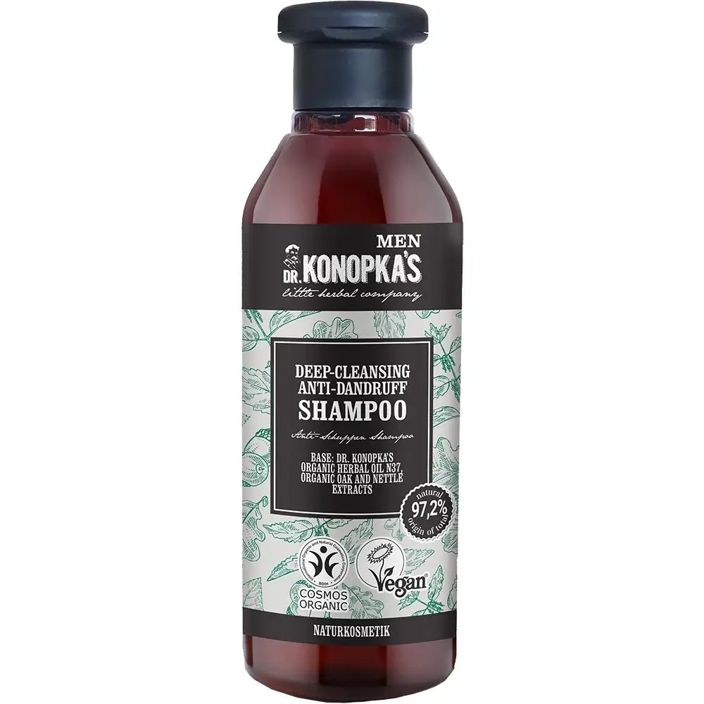 Sampon anti-matreata pentru curatare in profunzime MEN, 280 ml, Dr. Konopkas