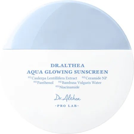 Crema de fata cu protectie solara SPF 50+ PA++++ Aqua Glowing, 45 ml – Dr. Althea