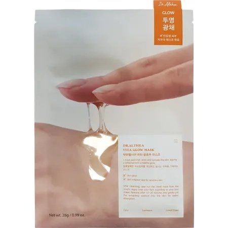 Masca de fata tip servetel pentru luminozitate si uniformizare Vita Glow, 28 g, Dr. Althea