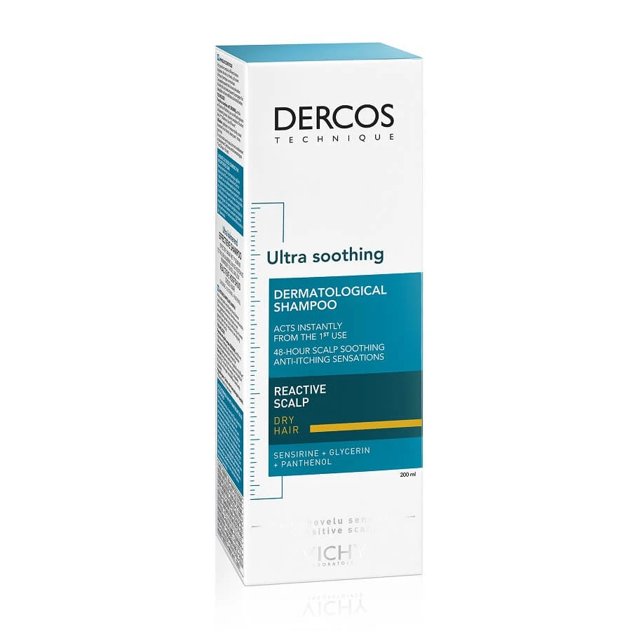 Șampon ultra calmant pentru păr uscat Dercos Ultra Soothing, 200 ml, Vichy